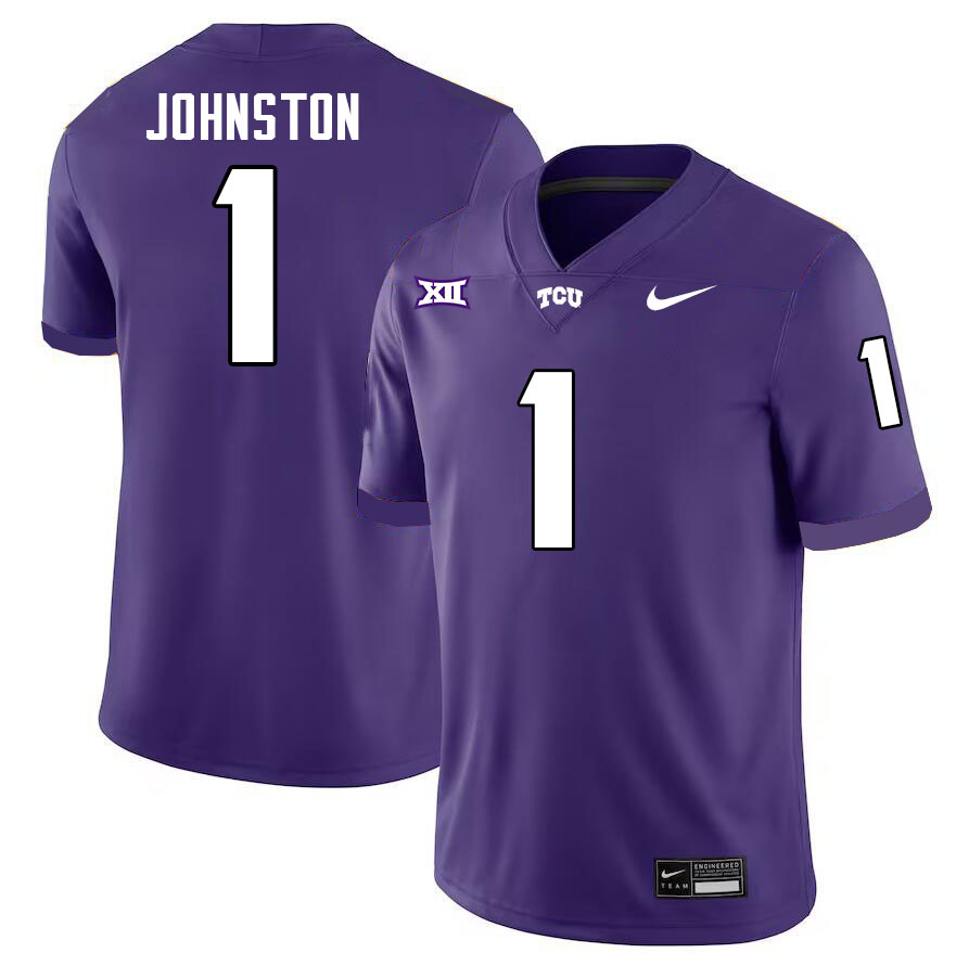 #1 Quentin Johnston TCU Jersey,Texas Christian University Horned Frogs Football Jersey-Purple